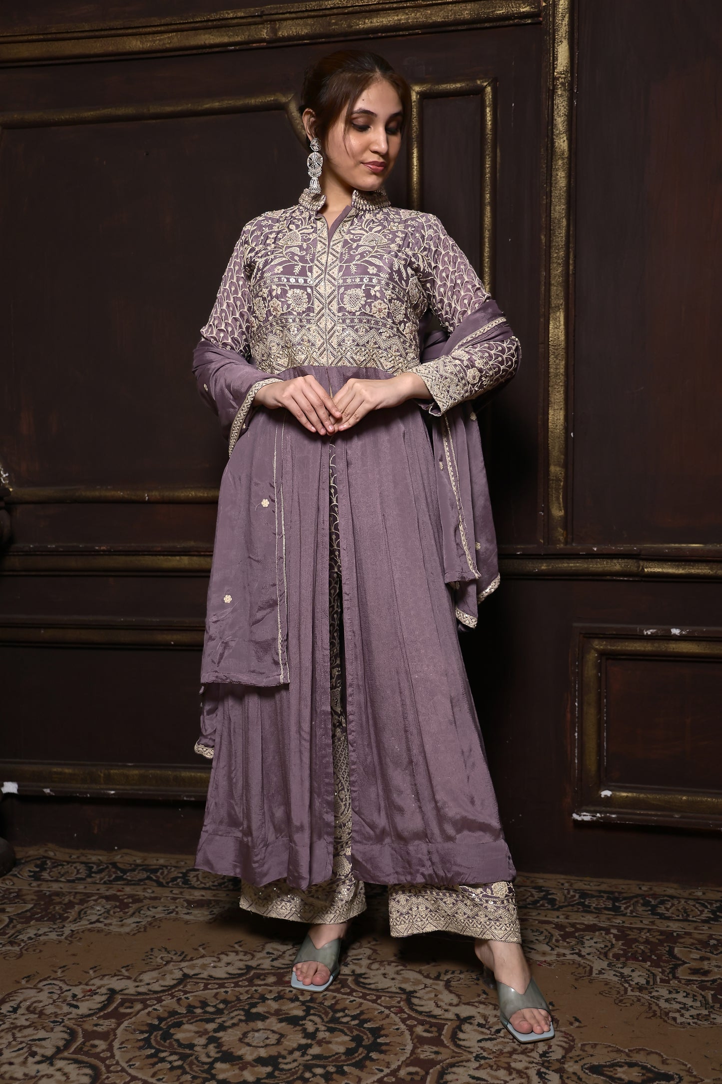 Designer Indo-Western Embroidered Dress #1510