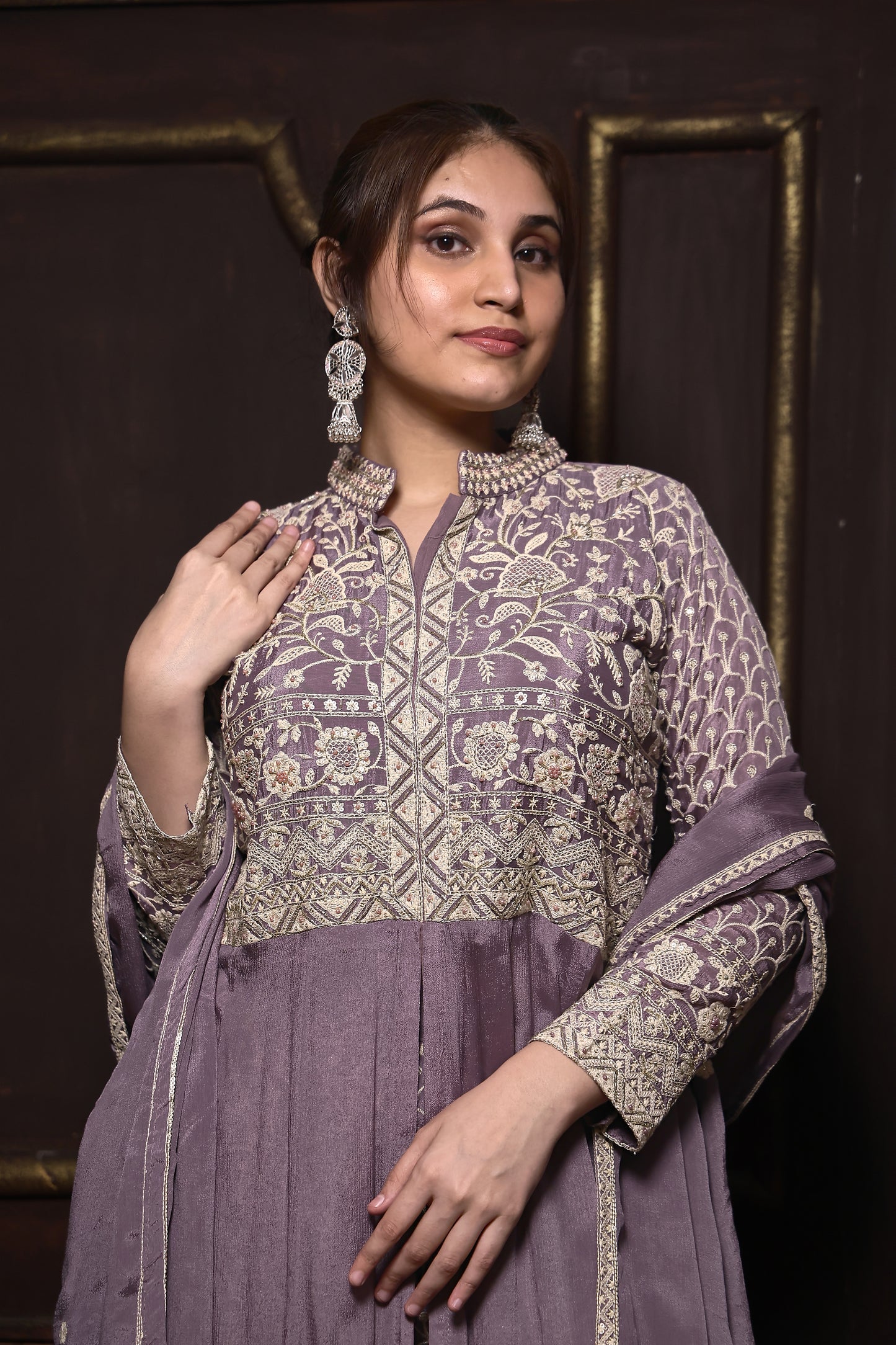 Designer Indo-Western Embroidered Dress #1510
