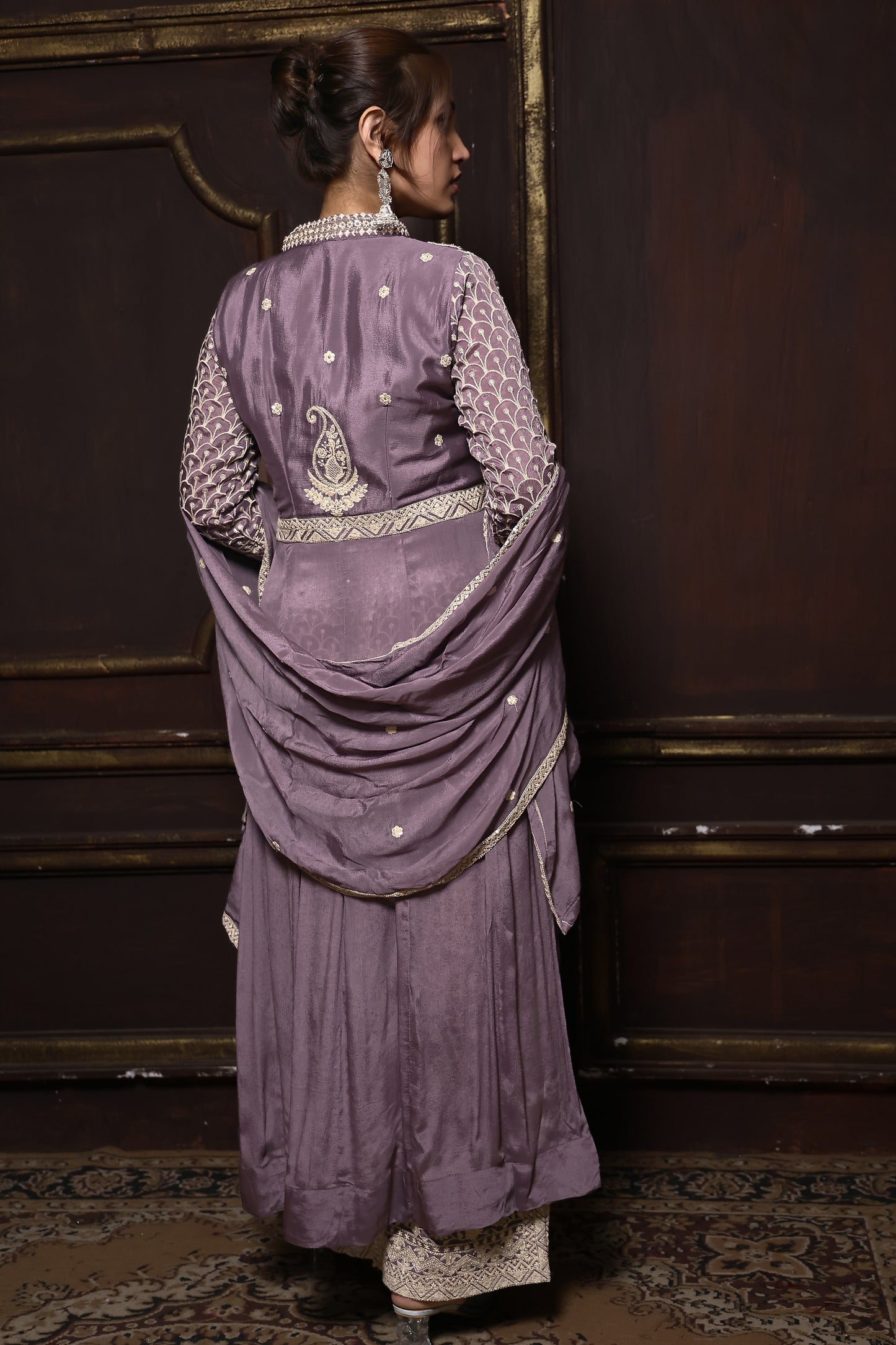 Designer Indo-Western Embroidered Dress #1510