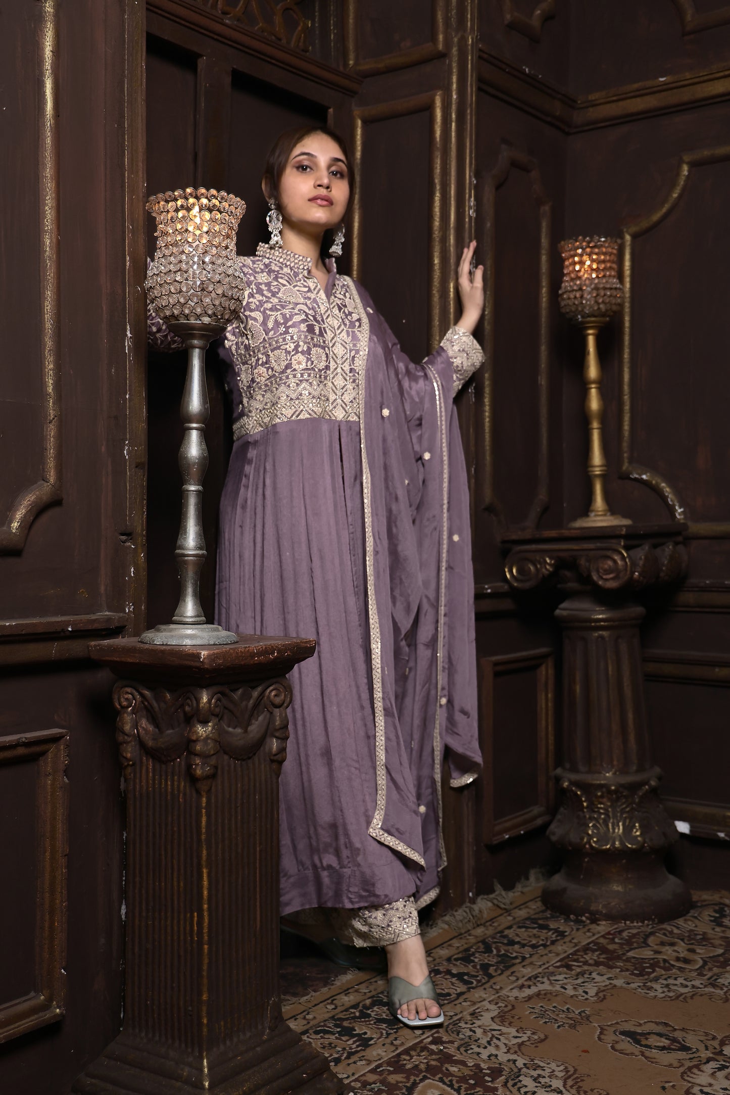 Designer Indo-Western Embroidered Dress #1510
