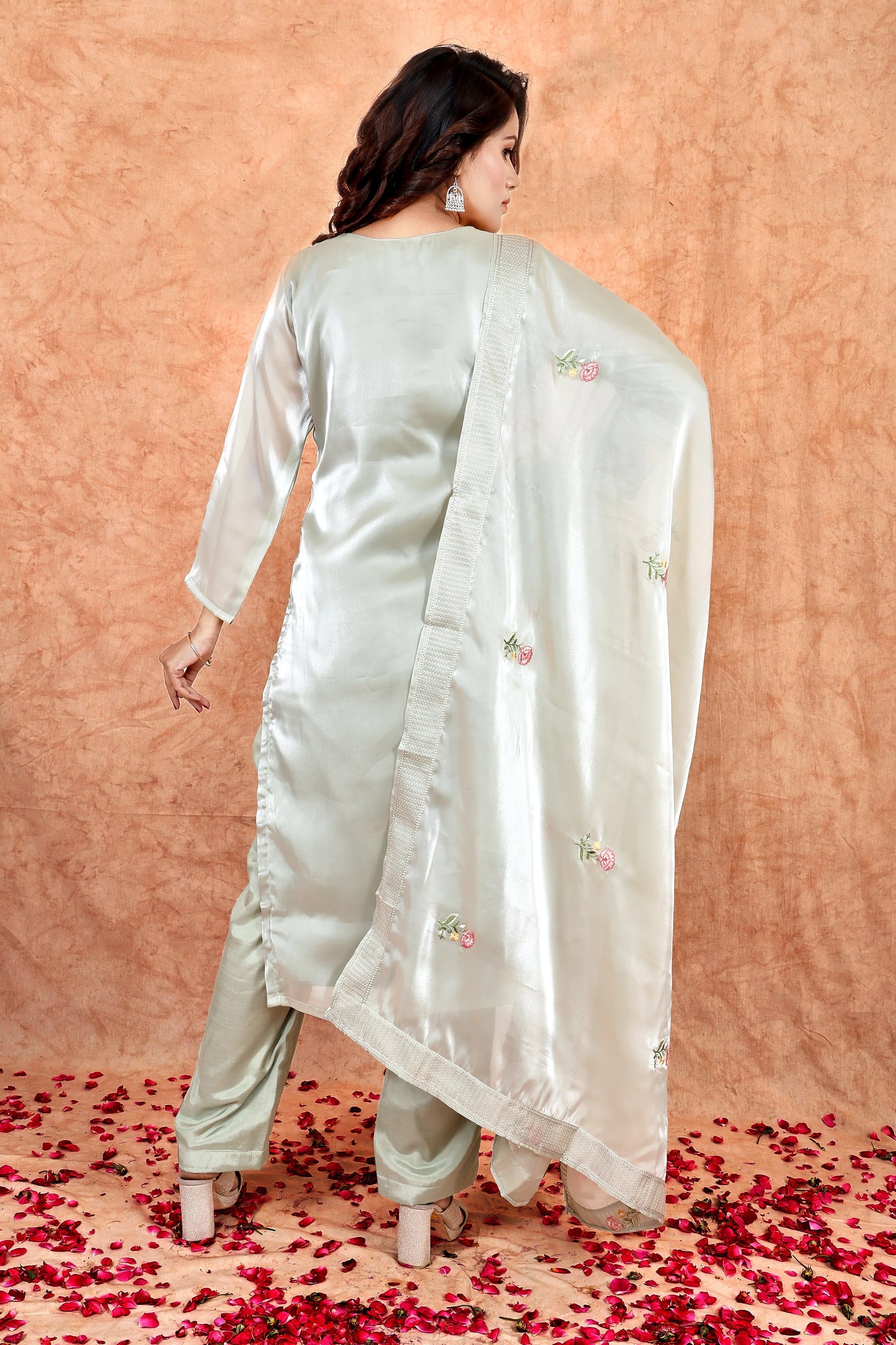 Pista Green Embroidered Jimmy Choo Suit Set #1694