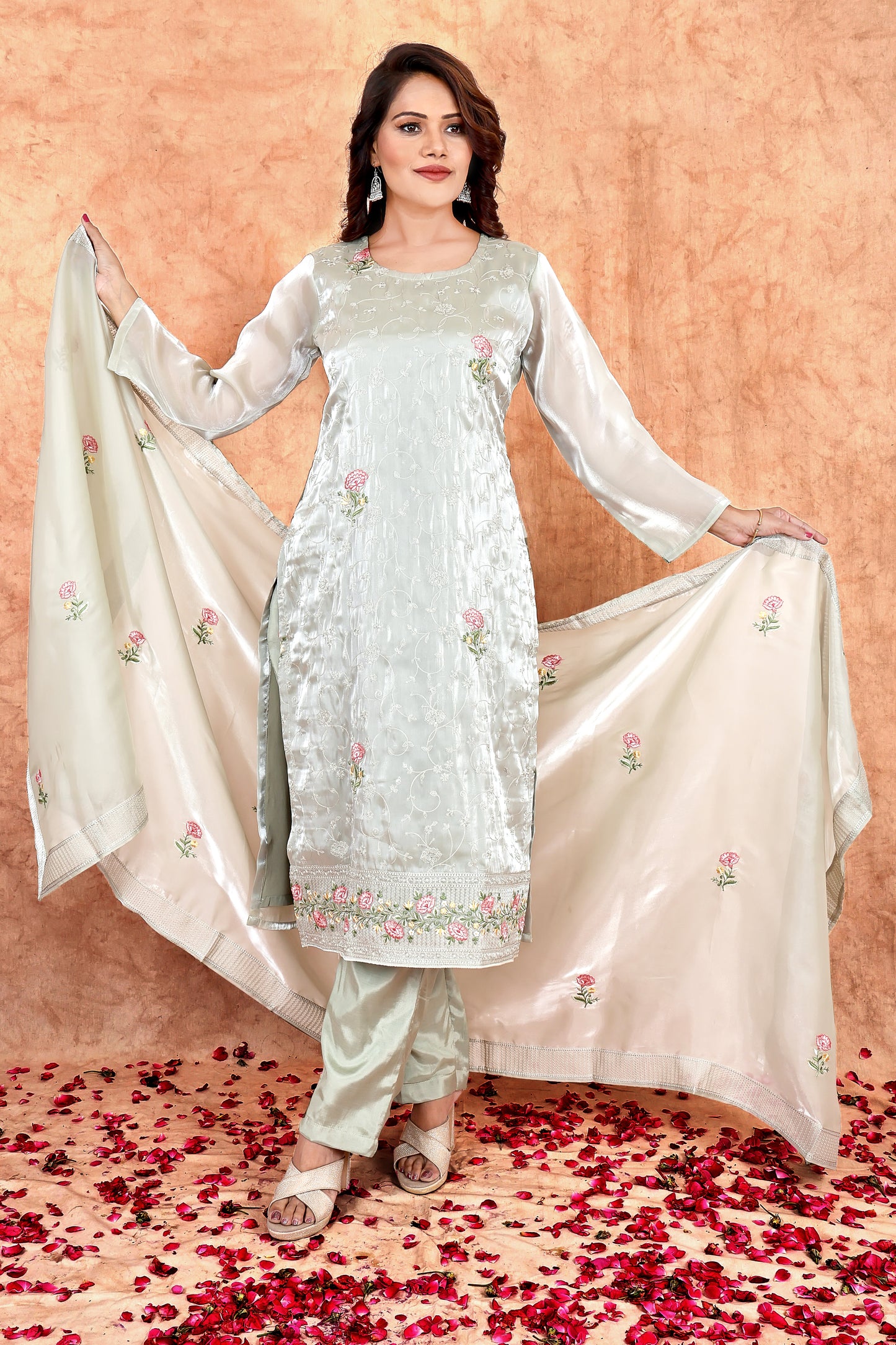 Pista Green Embroidered Jimmy Choo Suit Set #1694