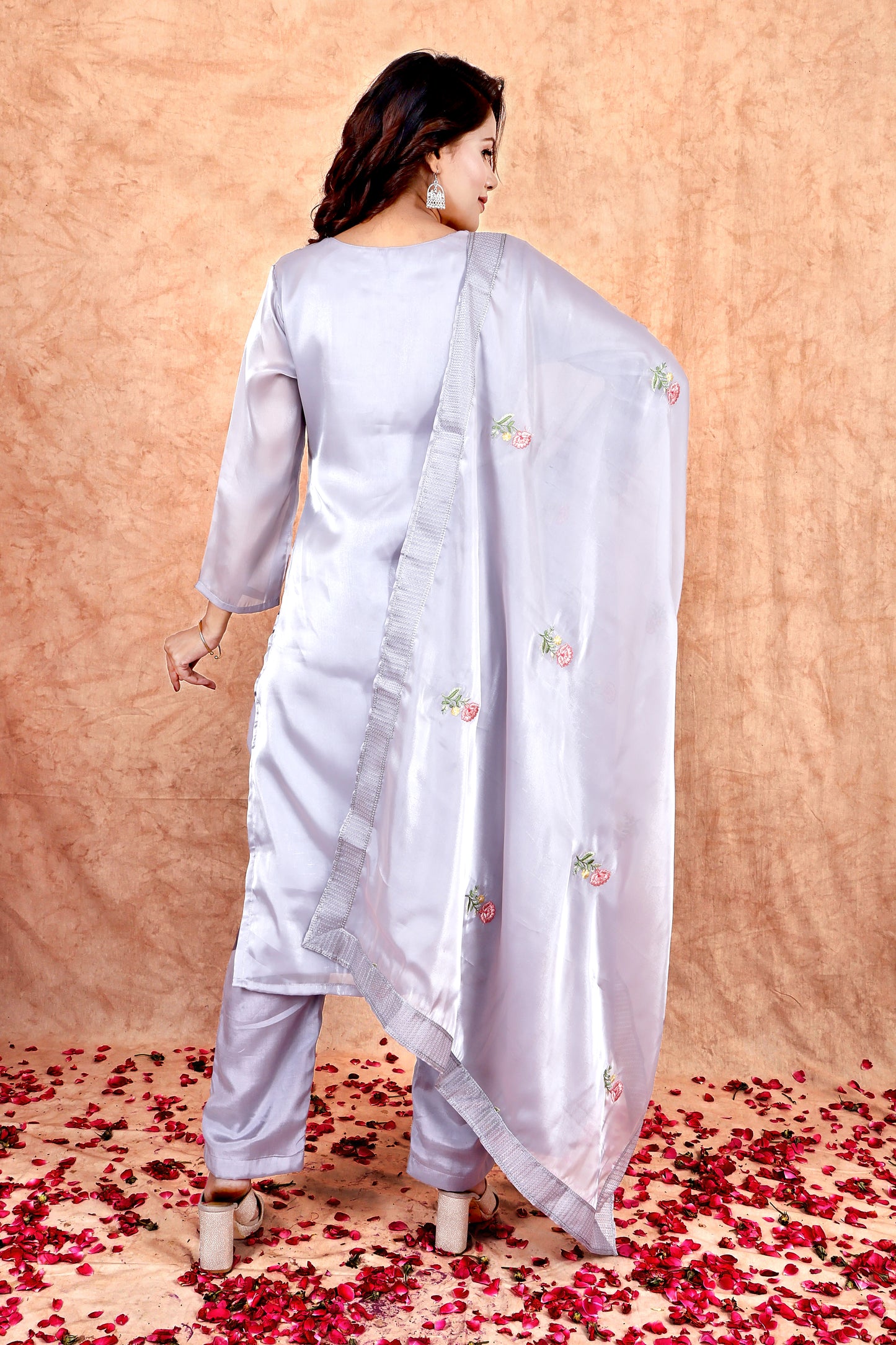 Grey Embroidered Jimmy Choo Suit Set #1693