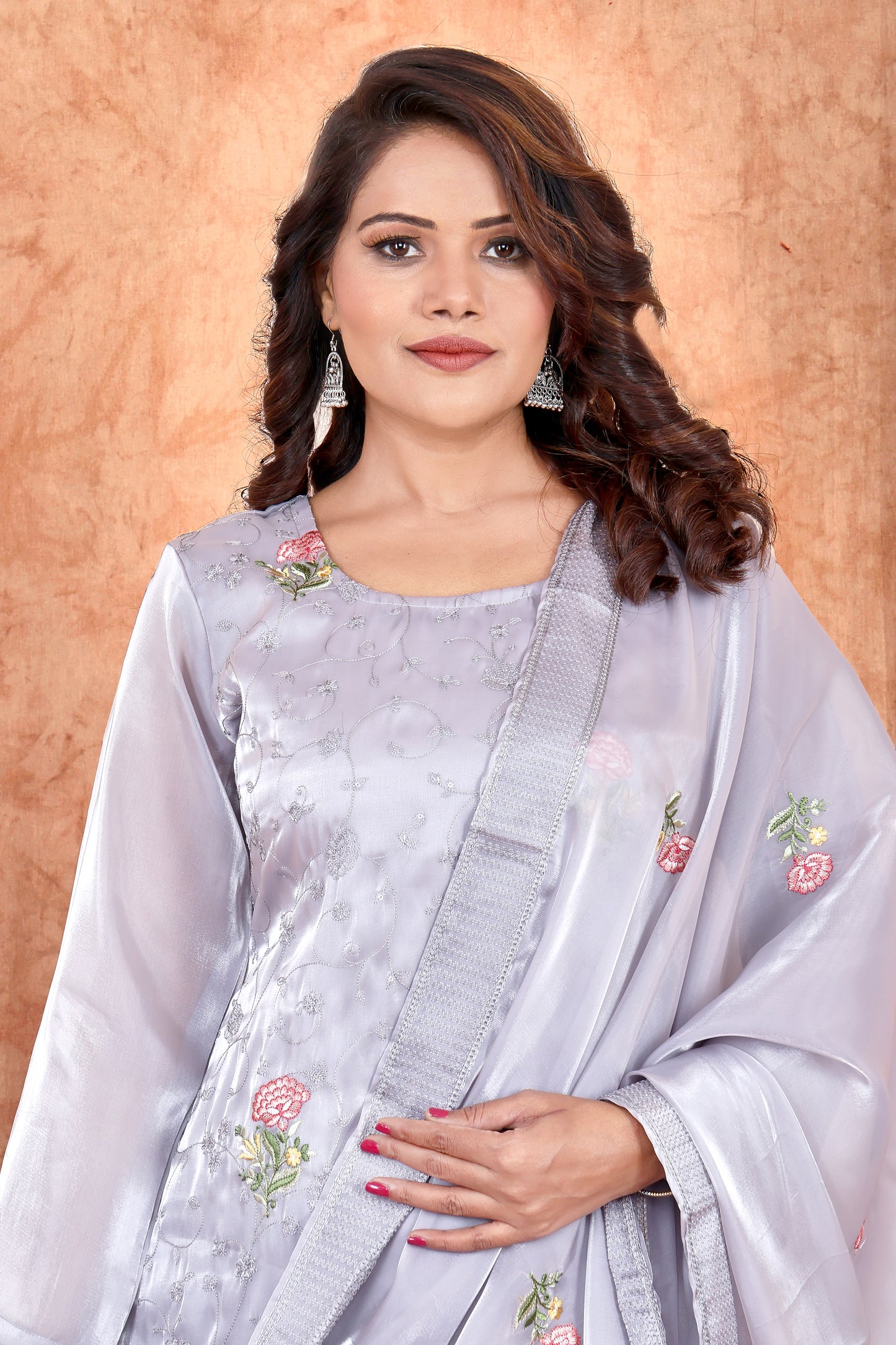 Grey Embroidered Jimmy Choo Suit Set #1693