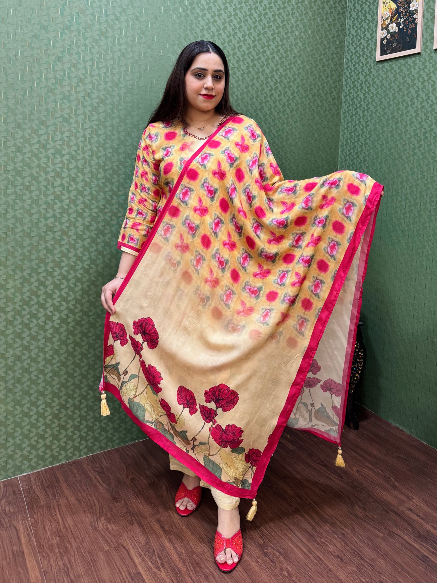 Pure Muslin Digital Floral Print Suit Set #1766