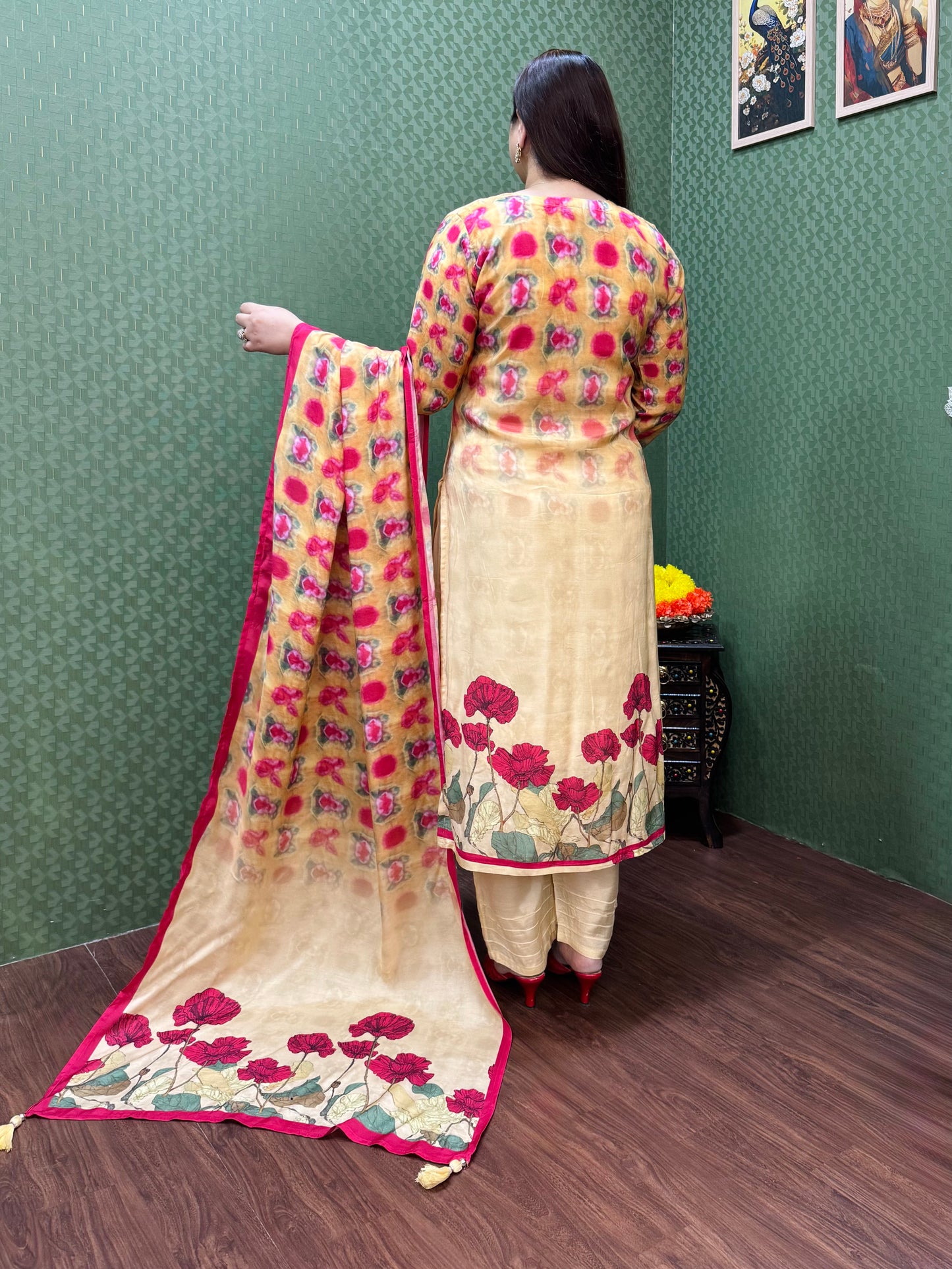 Pure Muslin Digital Floral Print Suit Set #1766