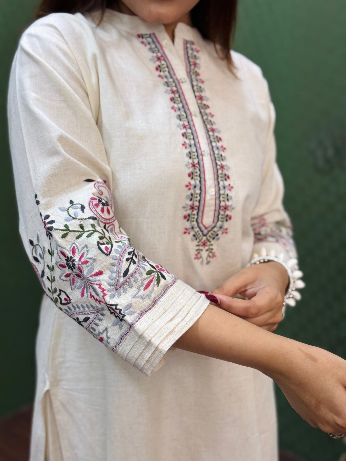 Ivory Bandh Gala Cotton Suit Set #1782