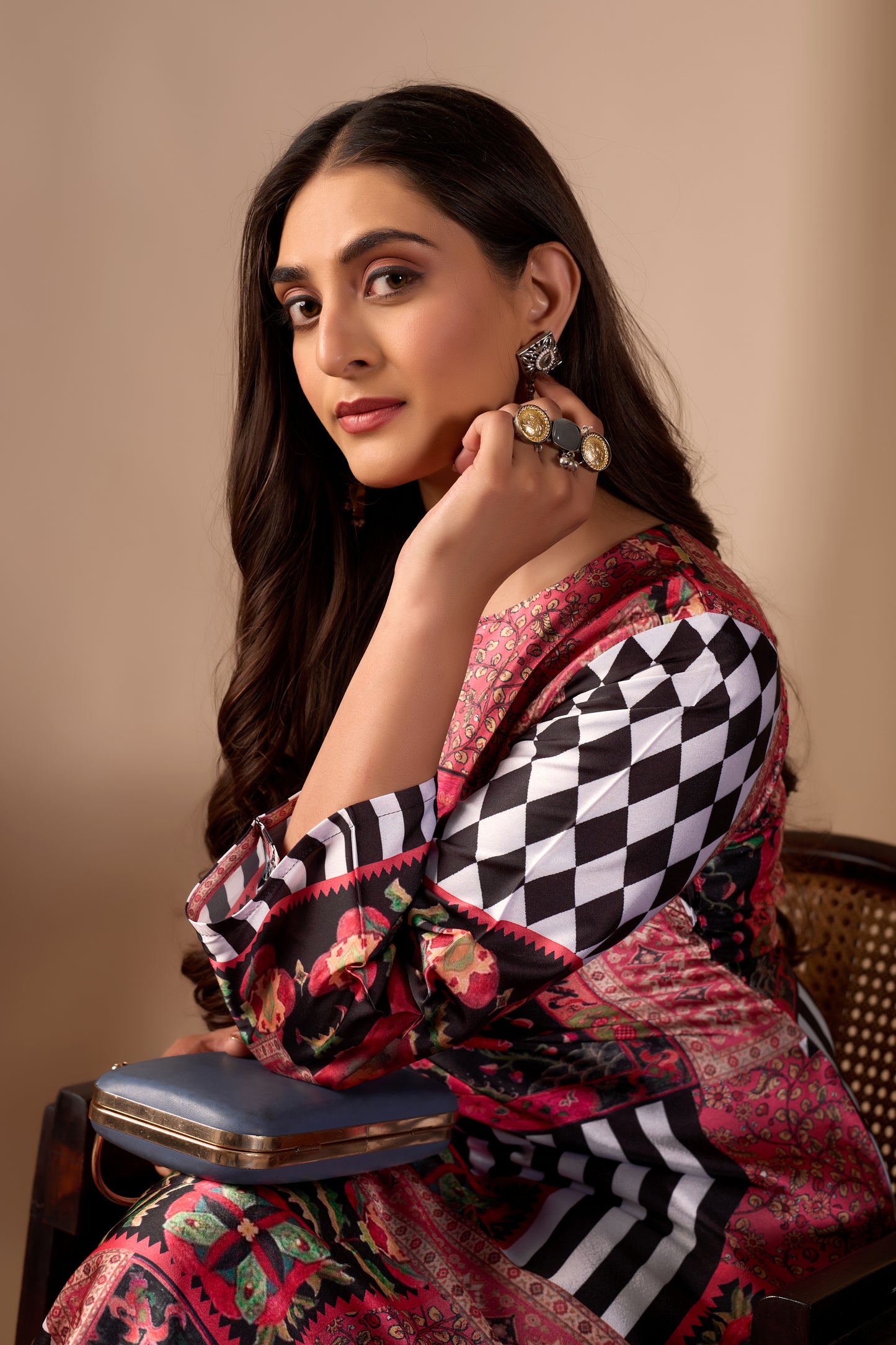 Multicoulour Pure Satin Kurta Set #1896