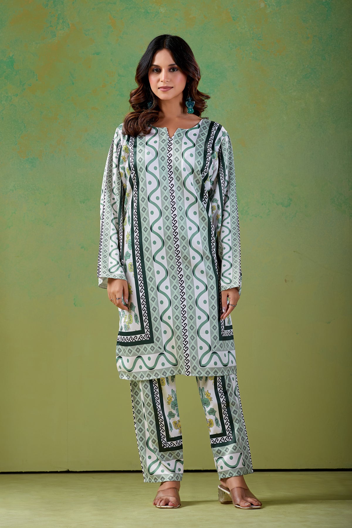 Mint & Sage Green Turkish  Co - Ord Set #1940