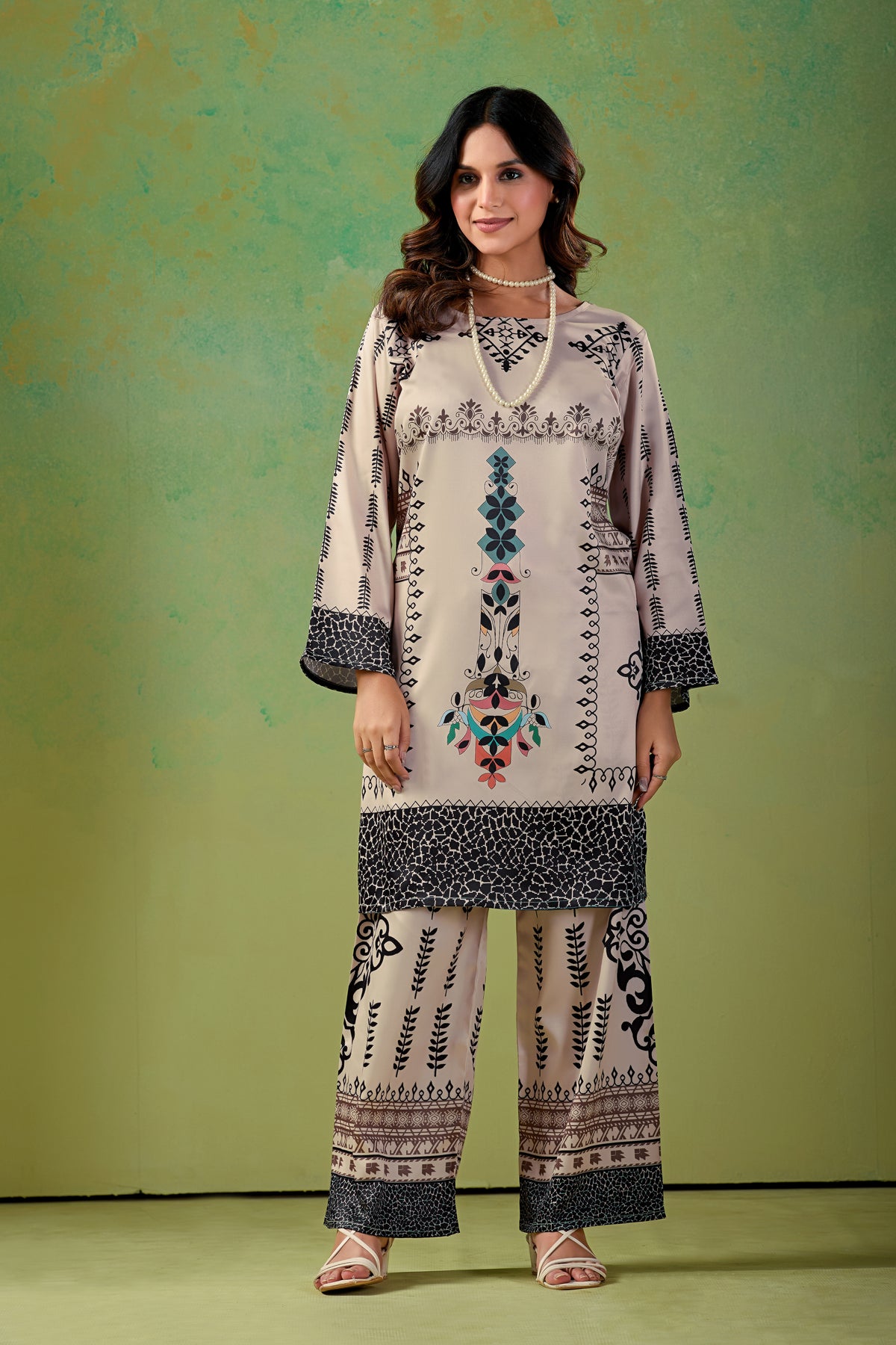 Soft Beige Turkish  Co - Ord Set #1936