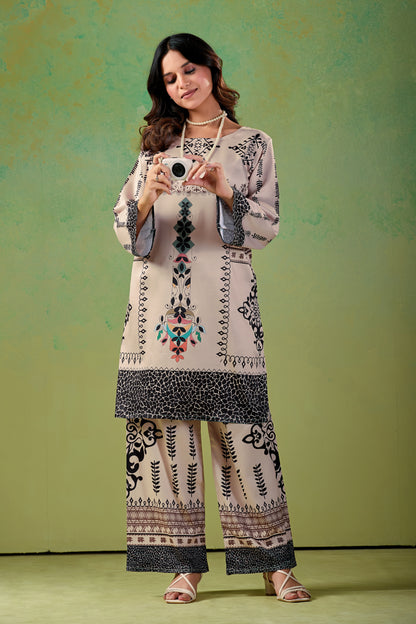Soft Beige Turkish  Co - Ord Set #1936