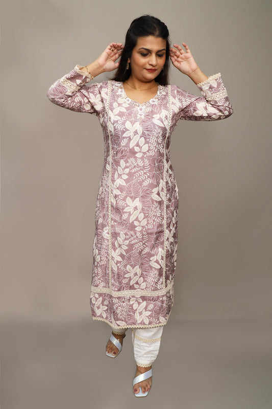 Muslin Silk Kurta Set #1521