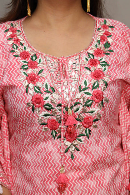 Pink Gotta Work Kaftan Set #1519