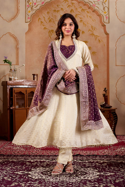 Off White Purple Tissue Shimmer #1933