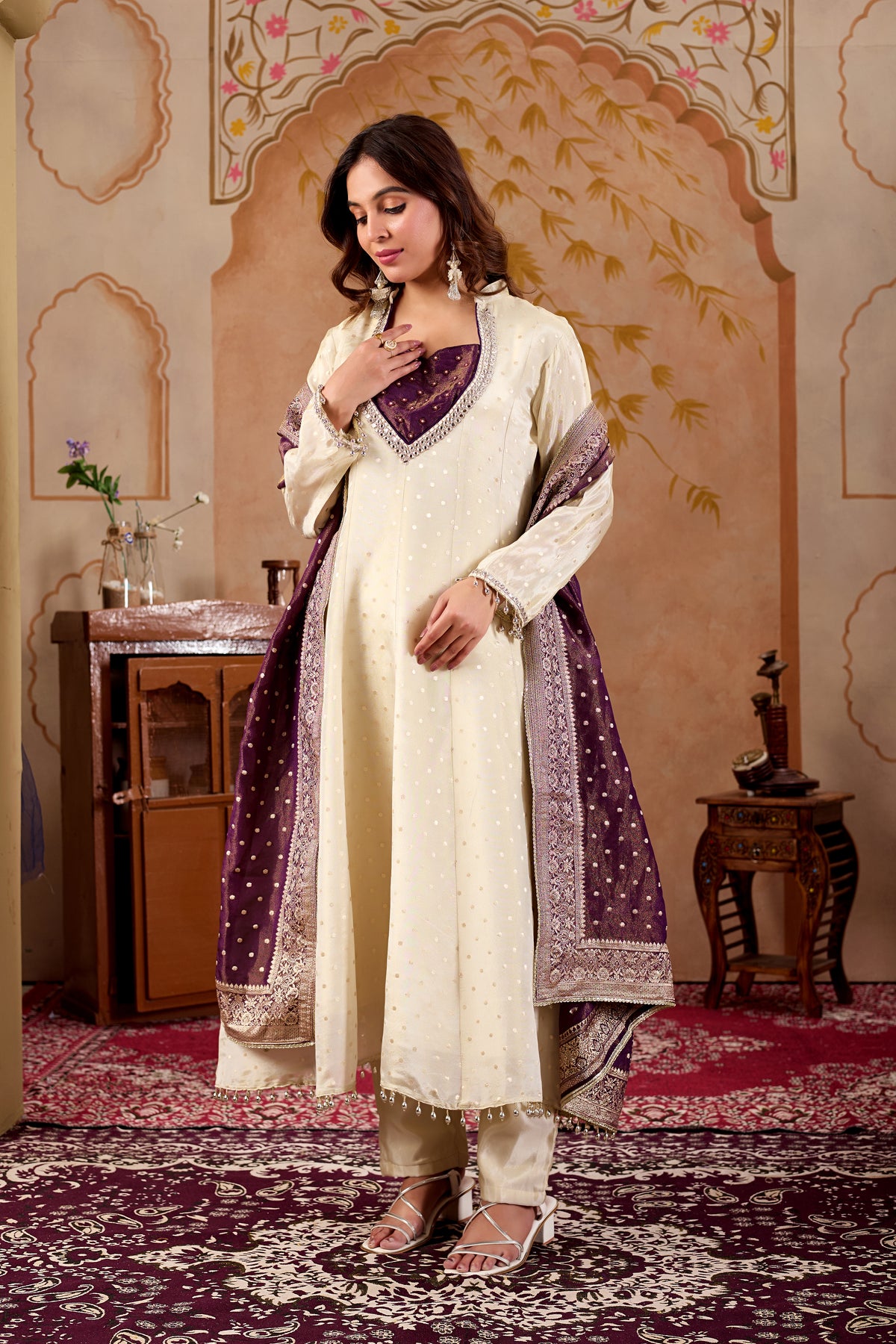 Off White Purple Tissue Shimmer #1933