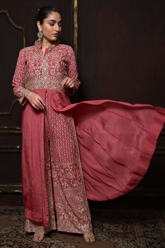 Designer Indo-Western Embroidered Dress  #1511