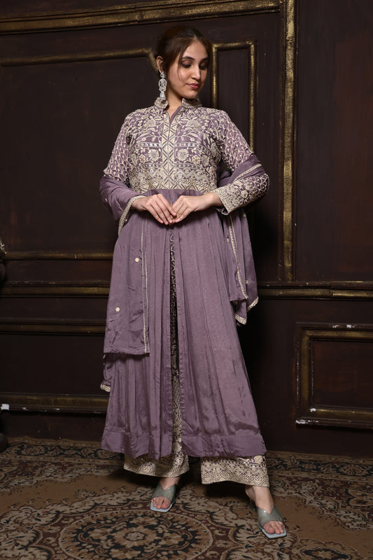 Designer Indo-Western Embroidered Dress #1510
