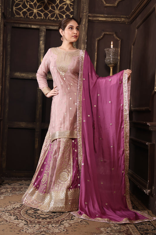 Party Wear Pure Chinnon Skirt/Lehanga Dress #1527