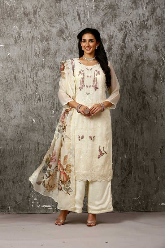 Pure Organza Designer Pakistani-Style Suit Set #1608