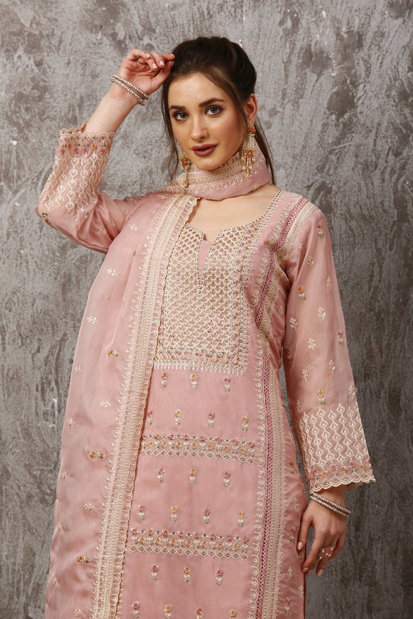 Pakistani Style Organza Suit Set