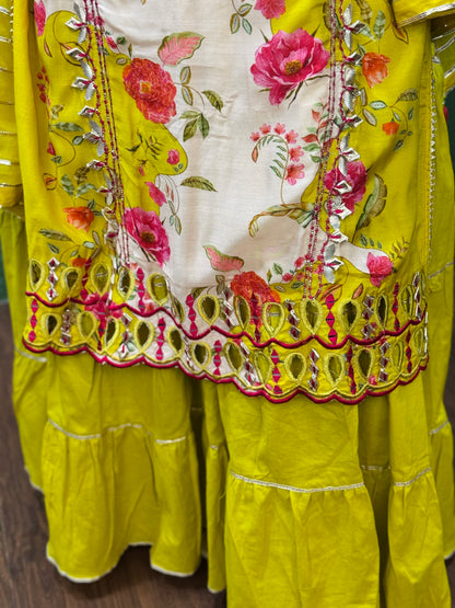 Mustard Pure Muslin One-Piece Gown #1771