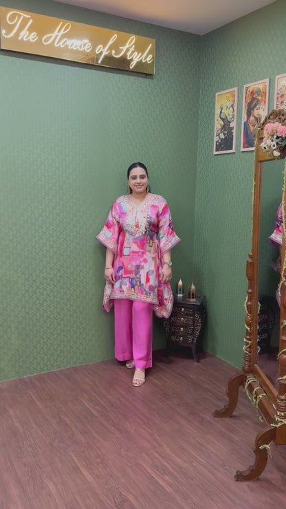 Pure Muslin Gotta  Kaftan Set #1775