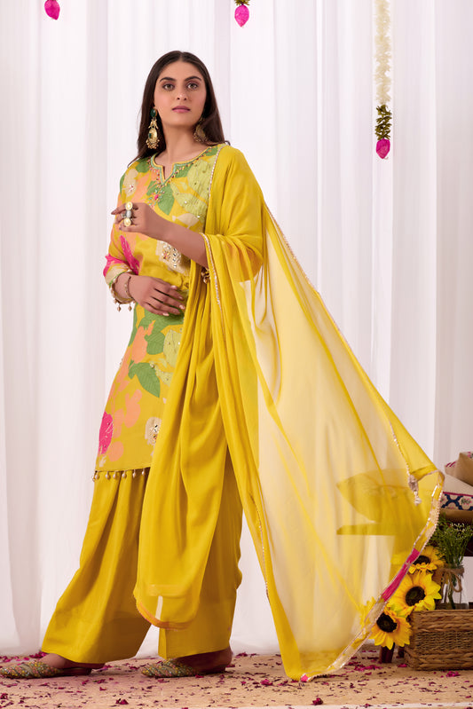 Farshi Salwar Suit – Pure Muslin with Handwork