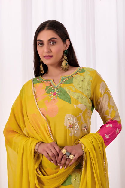 Farshi Salwar Suit – Pure Muslin with Handwork