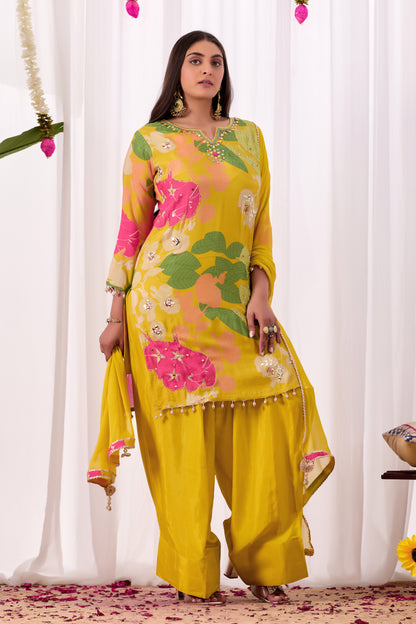 Farshi Salwar Suit – Pure Muslin with Handwork