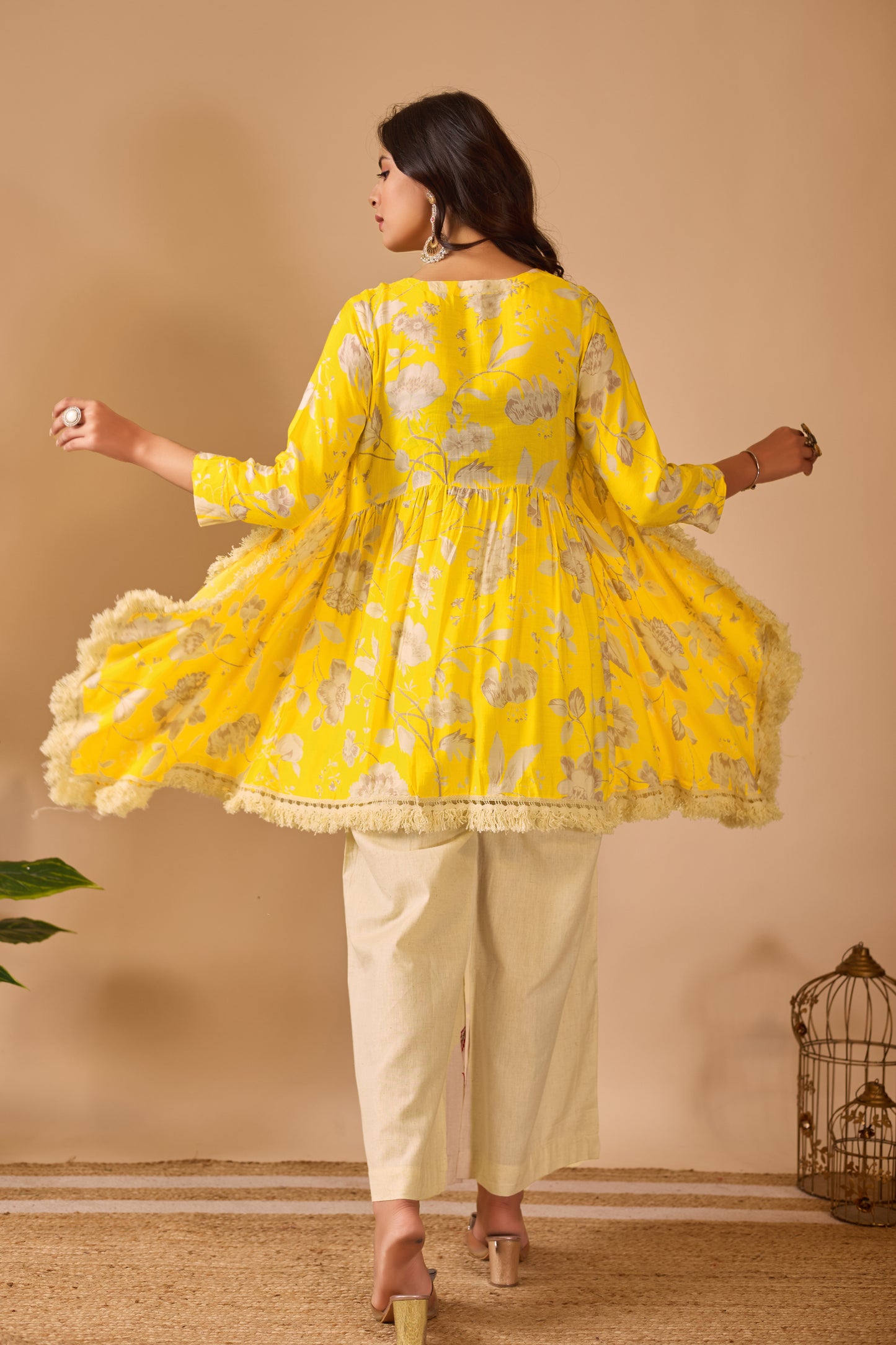 Sunlit Bloom Pure Muslin Co-ord Set #1893