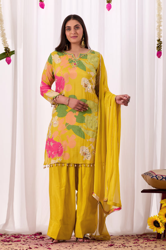 Farshi Salwar Suit – Pure Muslin with Handwork